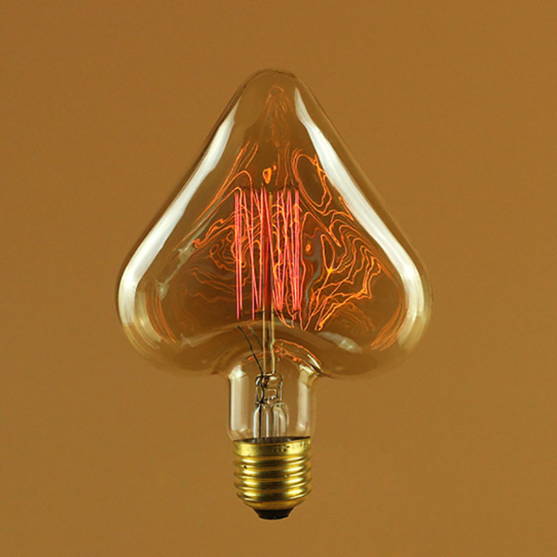 125H Peach Heart Edison Vintage Bulb