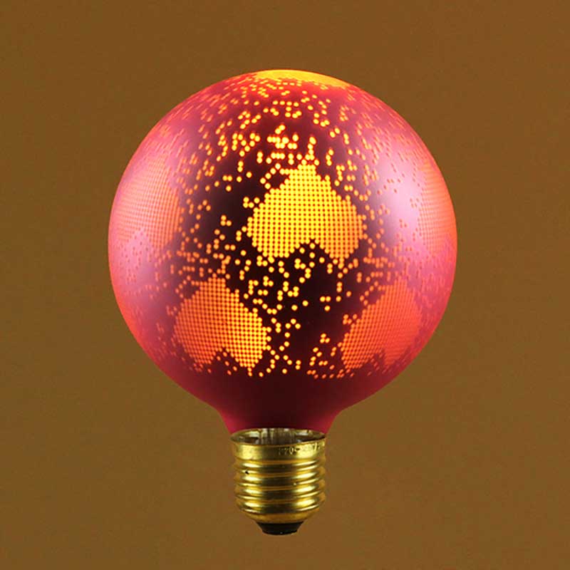 G125 Heart and Star Pattern LED Laser Decorative Bulb