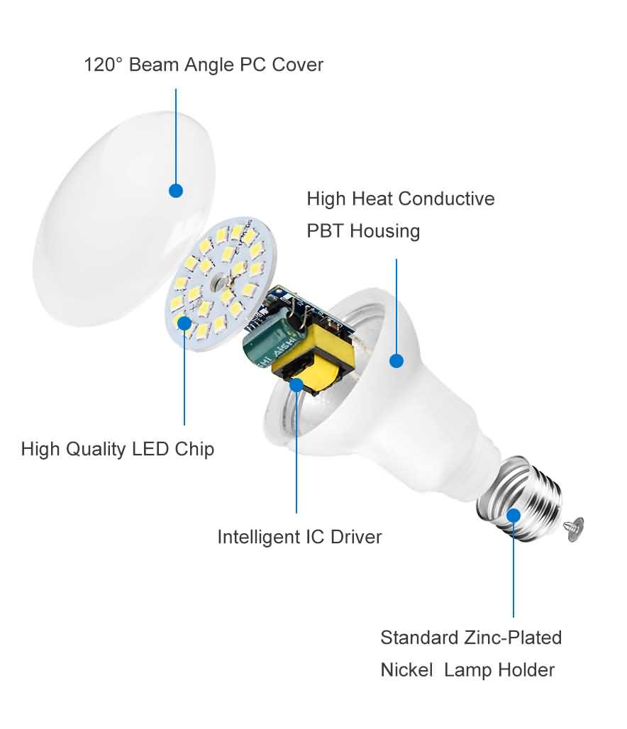 R39 led reflector bulb component
