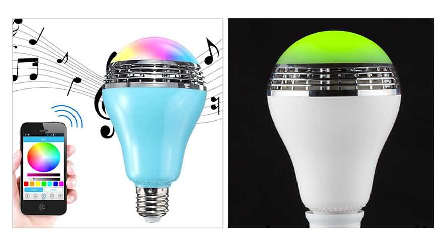 Bluetooth music speaker Led color bulb