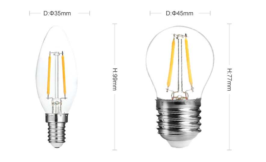 P45 Led Filament Bulb