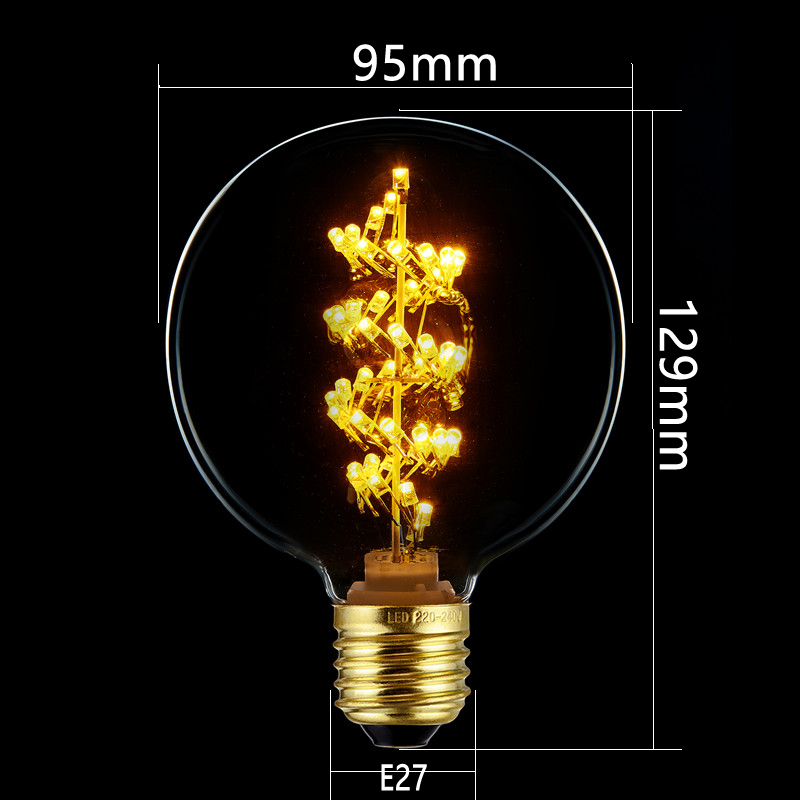 G95 95MM Spiral LED Fireworks Bulb