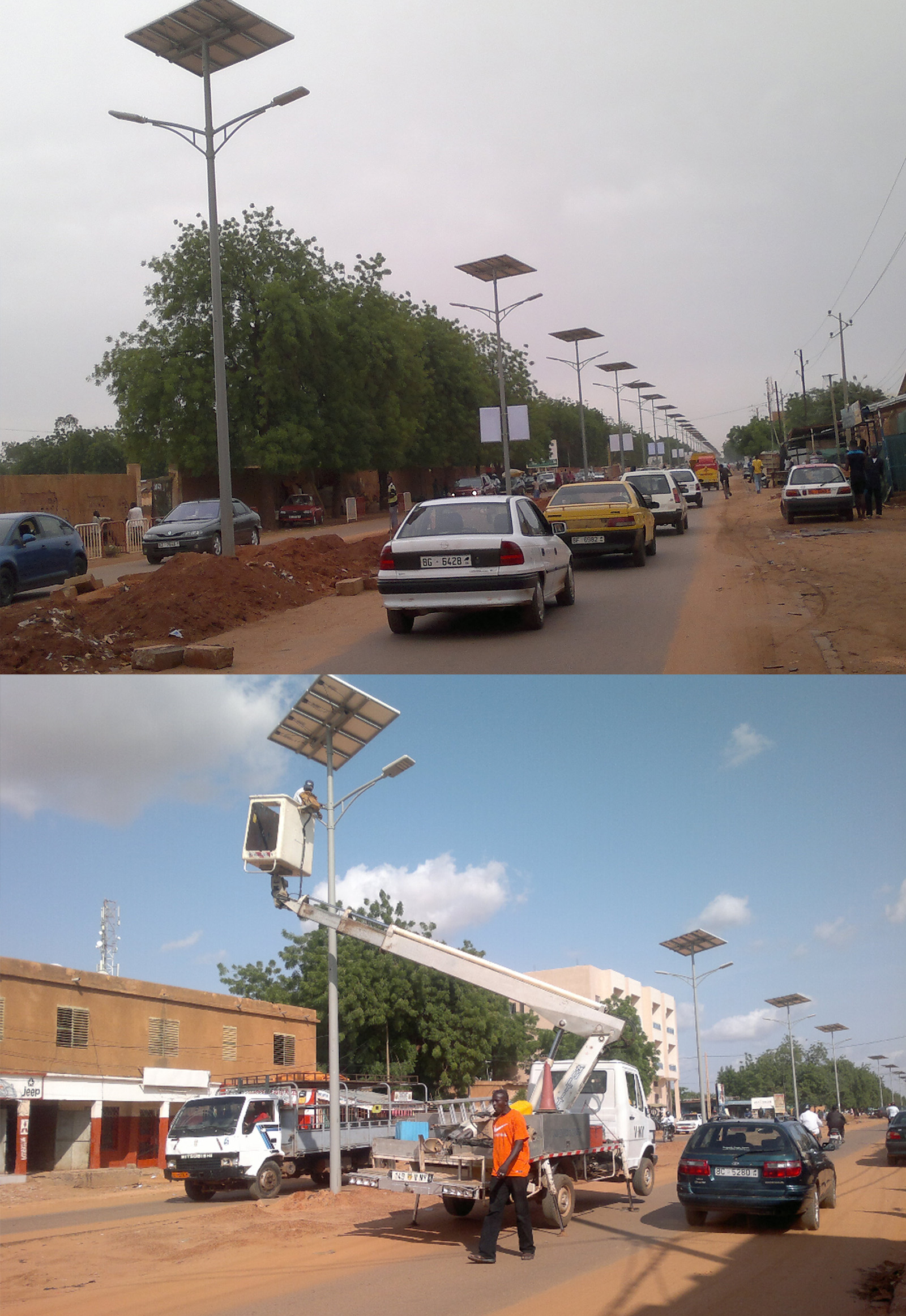 Double Arm Solar Street Light Project