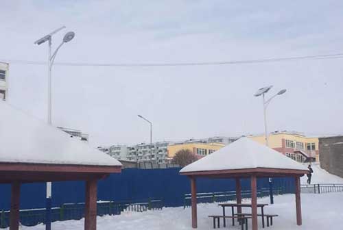 Solar Street Lights project in Mongolia