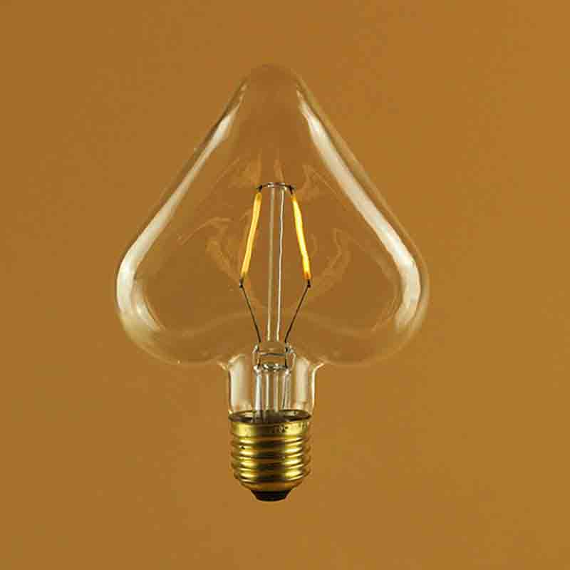 115PH Peach Heart LED Filament Bulb